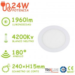 PACK DE 5 DOWLIGHT LED 24W CIRCULAR