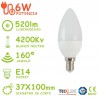 PACK 5 BOMBILLAS E14 6W A60 BLANCO CALIDO