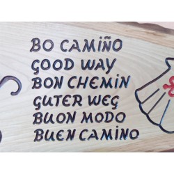 Cartel Buen Camino Idiomas concha