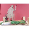 Figura peregrino camino Santiago en madera