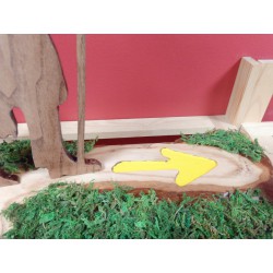 Figura peregrino camino Santiago en madera