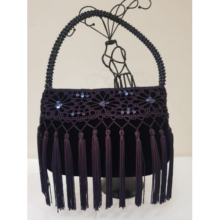 Bolso de Fiesta Azul de Flecos