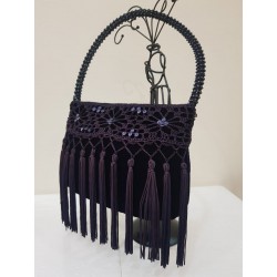 Bolso de Fiesta Azul de Flecos