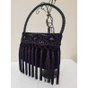 Bolso de Fiesta Azul de Flecos