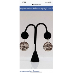 Pendientes Grabados con la palabra Amor, Love