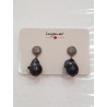 Pendientes Plata y Perla Negra Barroca