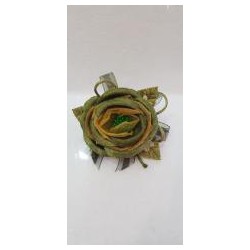 Flores Azul Verde de solapa y pelo