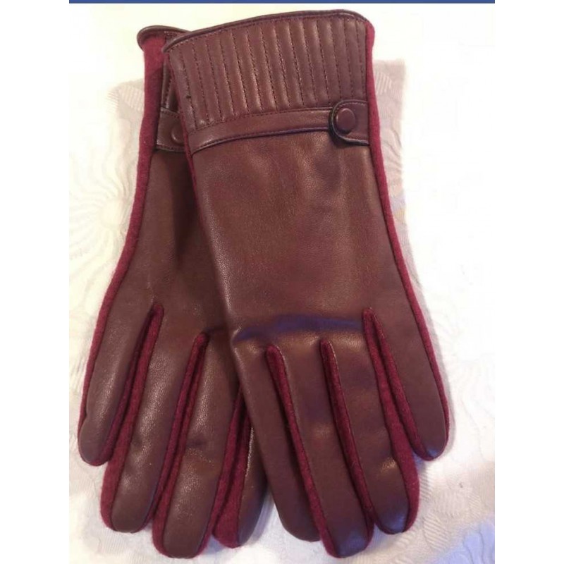 guantes Polipiel Granate
