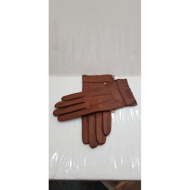 Guantes Piel Señora Marron Barada