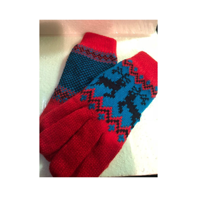 Guantes Punto Rojo y Azul