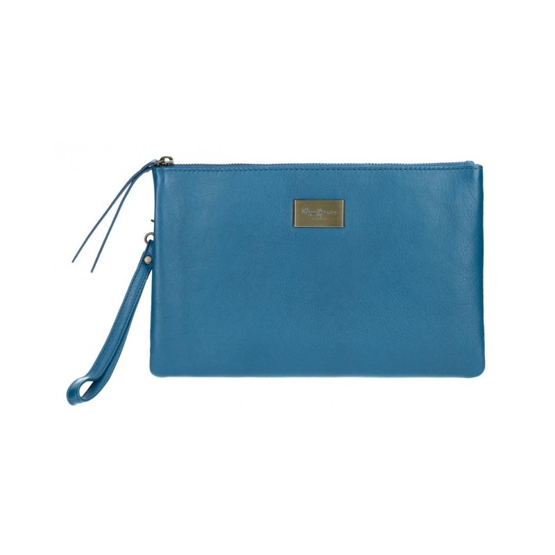 Pepe Jeans bolso de mano lica azul