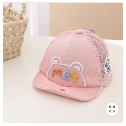 sombrero visera rosa negro, niña,niño