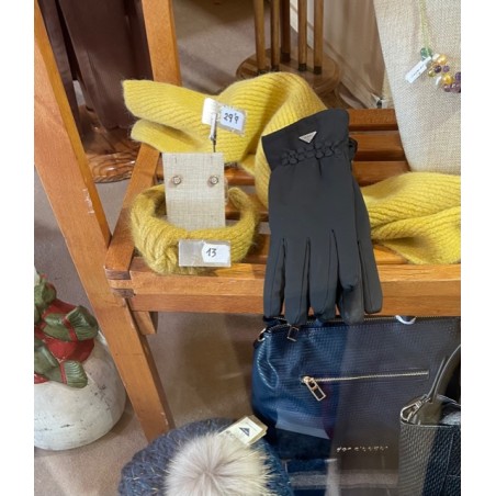 Guantes tela de gabardina y forrados