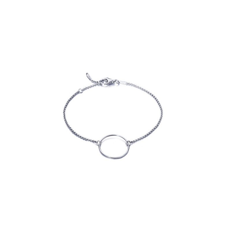 Pulsera leCarré de plata con aro