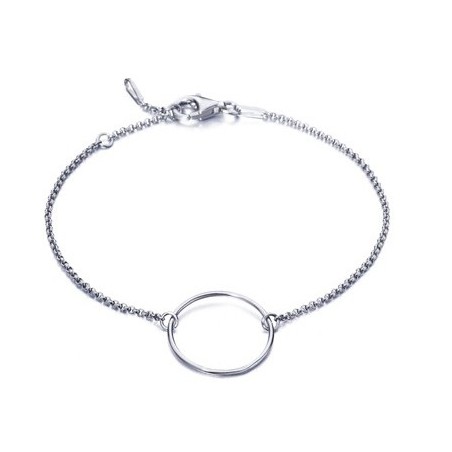 Pulsera leCarré de plata con aro