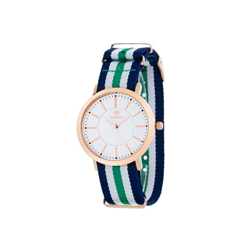 Reloj Marea Nato verde, blanco y azul B21164/6