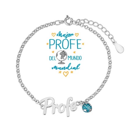 Pulsera plata Mejor Profe