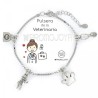 Pulsera plata 'Veterinaria' 9105402