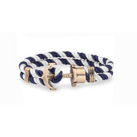 Pulsera ancla Paul Hewitt azul blanca