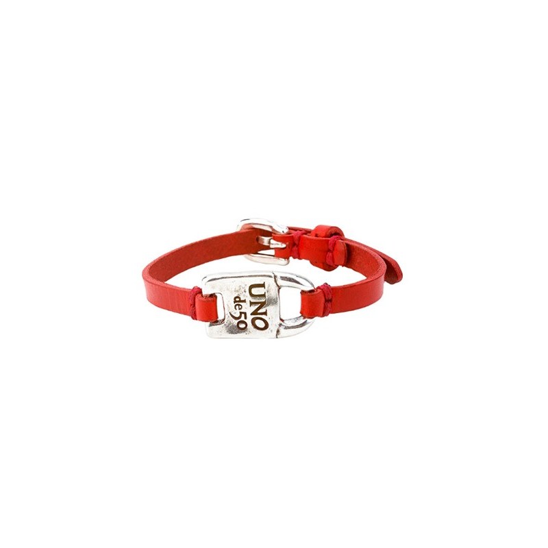 Pulsera roja Uno de 50 candado PUL1728