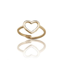 Anillo T-Adoro corazón dorado