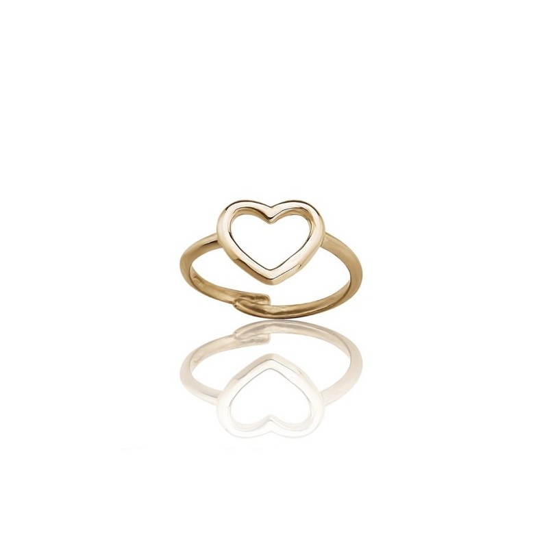 Anillo T-Adoro corazón dorado