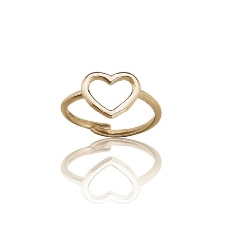 Anillo T-Adoro corazón dorado