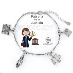 Pulsera de la Justicia plata 'Eres lo más'