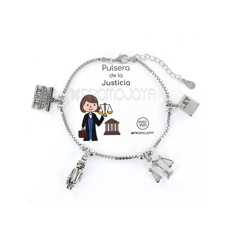 Pulsera de la Justicia plata 'Eres lo más'