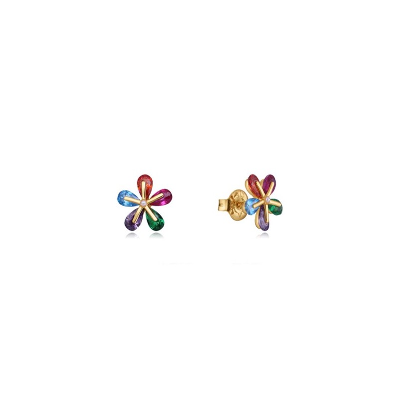 Pendientes Viceroy flor de colores 13083E100-99