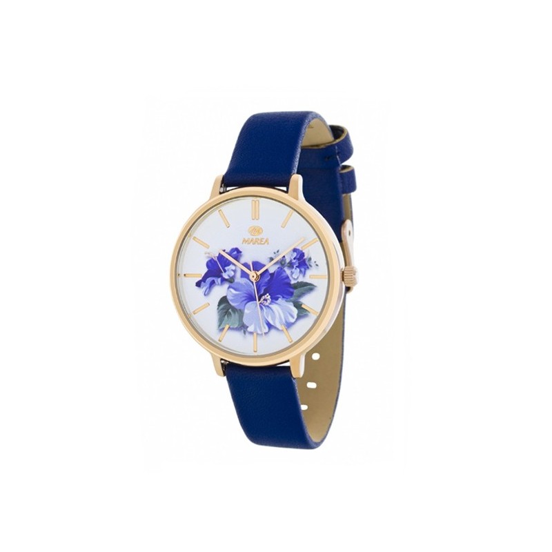 Reloj Marea azul flores