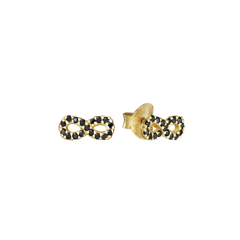 Pendientes Viceroy infinito dorado negro