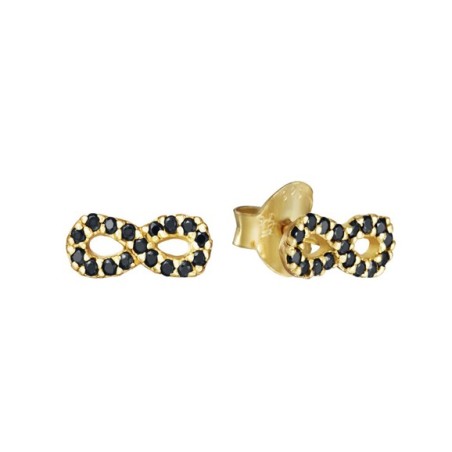 Pendientes Viceroy infinito dorado negro