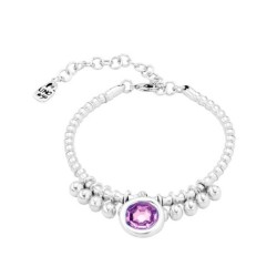 Pulsera Uno de 50 Swarovski rosa 'My goal'