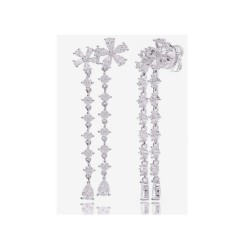 Pendientes Camaleoni plata flor CHEVERNY