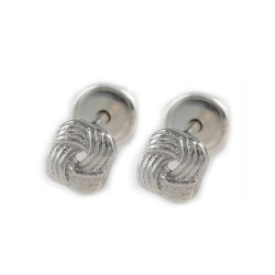 Pendientes infantiles nudo de plata