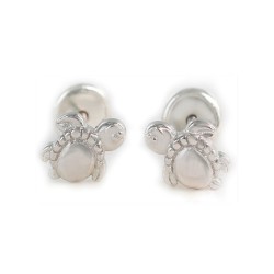 Pendientes infantiles tortuga de plata