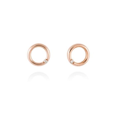 Pendientes Oro rosa y diamante Marina García