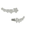 Pendientes trepadores flores plata