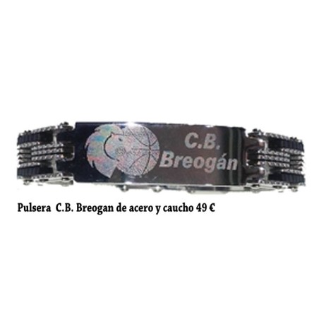 Pulsera C.B. Breogán acero y caucho