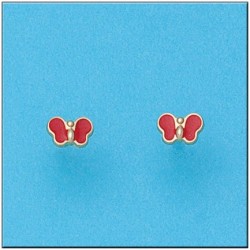 Pendientes mariposa Oro y esmalte