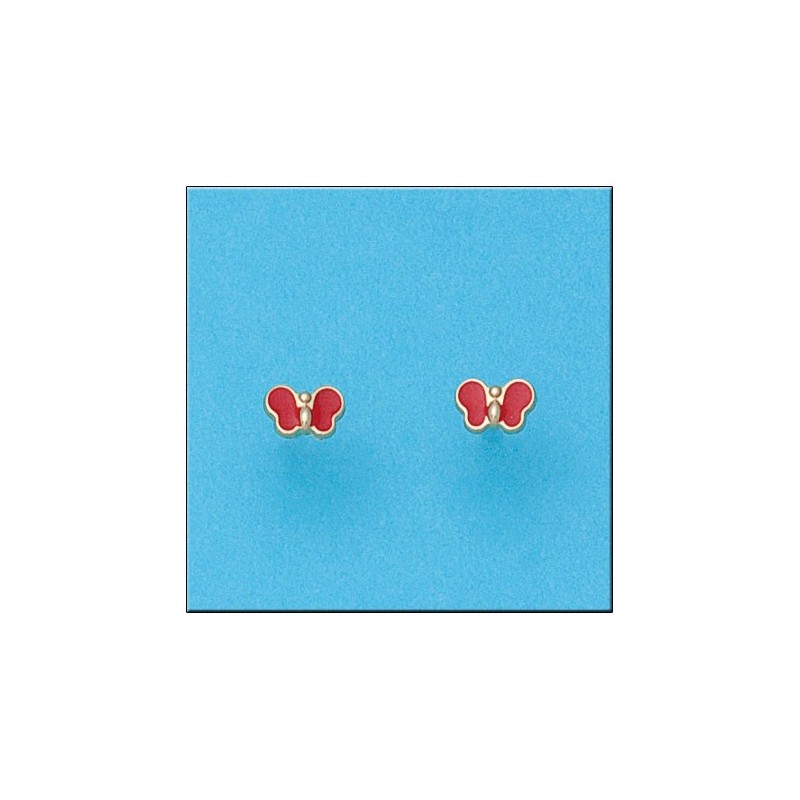 Pendientes mariposa Oro y esmalte