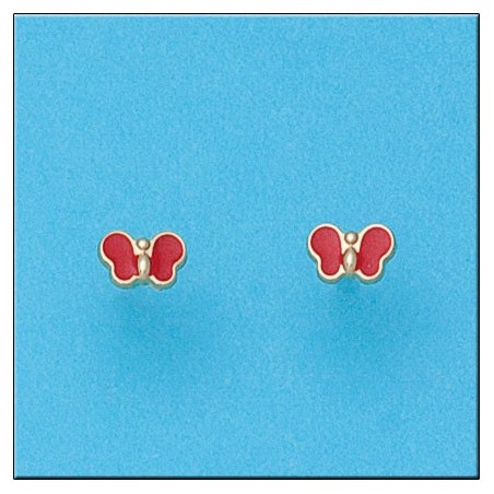 Pendientes mariposa Oro y esmalte