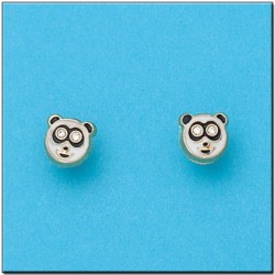 Pendientes de Oro oso panda