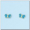 Pendientes Oro mariposa azul