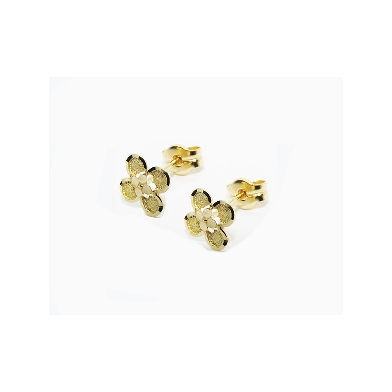 Pendientes flor Oro de ley