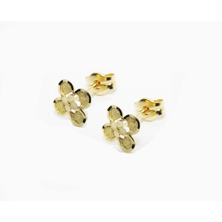 Pendientes flor Oro de ley