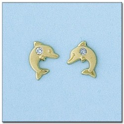 Pendientes de Oro delfin