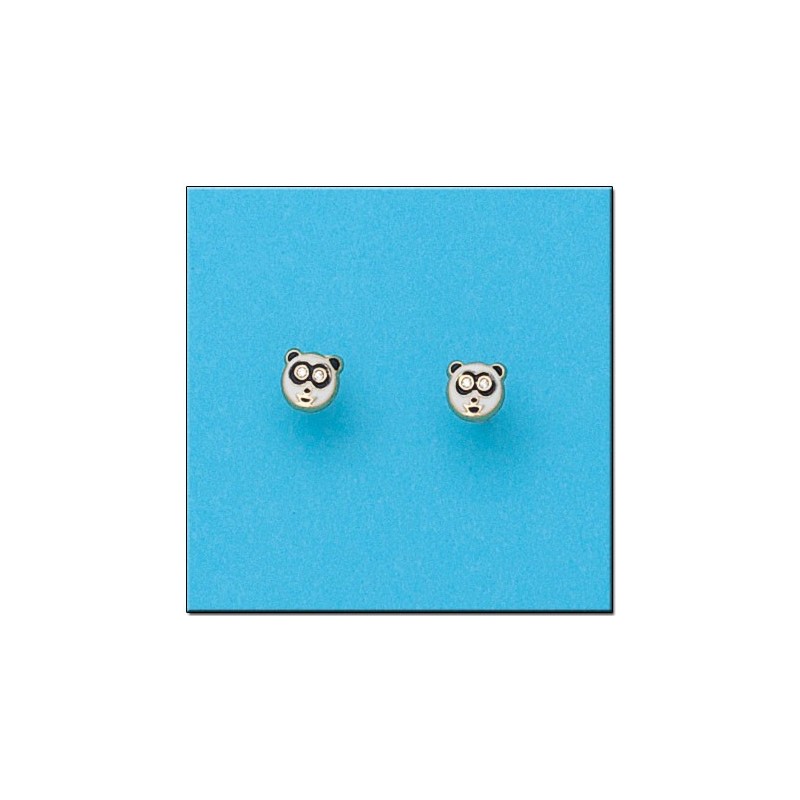 Pendientes Oso Panda de Oro