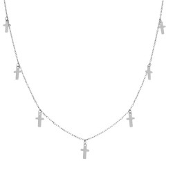 Gargantilla plata charms cruces